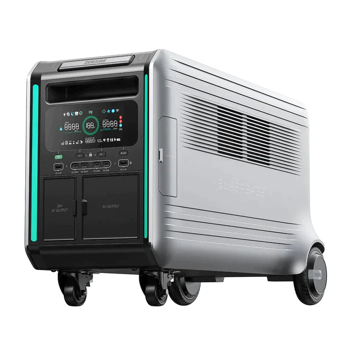 Zendure SuperBase V6400 3,600W Power Station Kit With 2 Batteries & 4-8 Solar Panels
