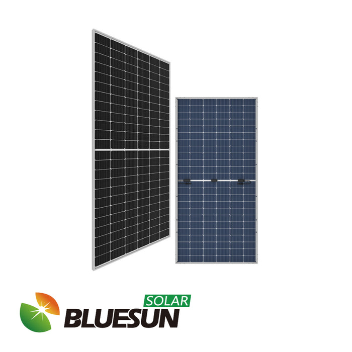 BlueSun 460W Bifacial Solar Panel (Silver) Up to 575W with Bifacial Gain Full Pallet