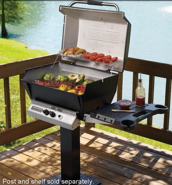 Broilmaster Deluxe Series 24-Inch Built-In Natural Gas Grill with 2 Standard Burners in Black