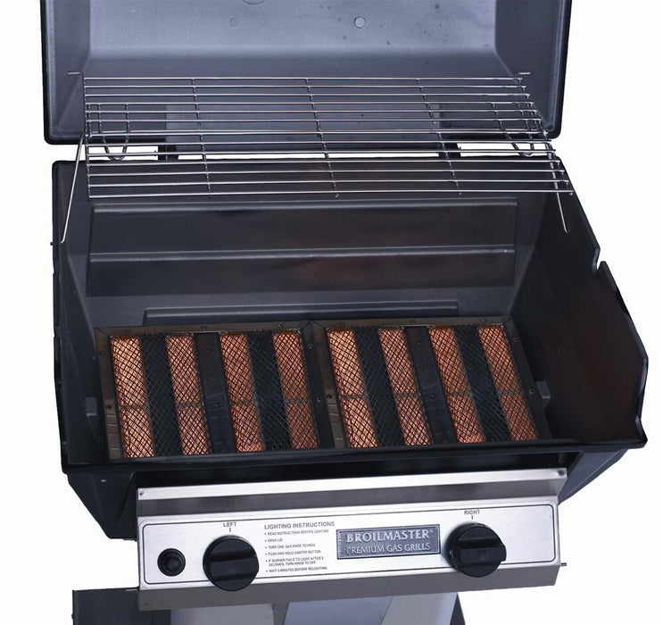 Broilmaster Infrared Series 27-Inch Built-In Natural Gas Grill with 2 Infrared Burners in Black