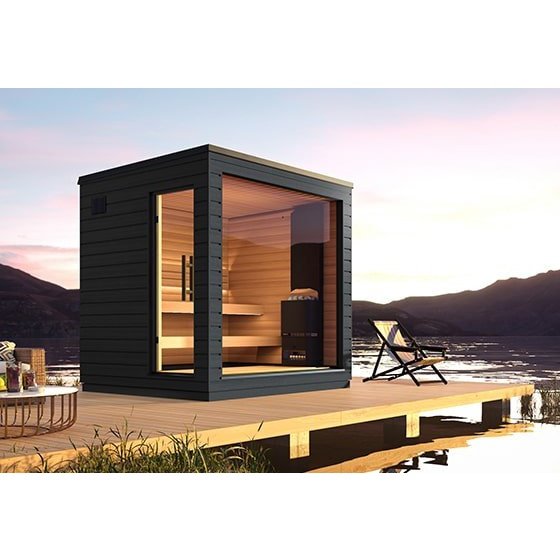 SaunaLife Model G6 Pre-Assembled Outdoor Home Sauna, Garden-Series Fully Assembled Backyard Home Sauna, Up to 5 Persons