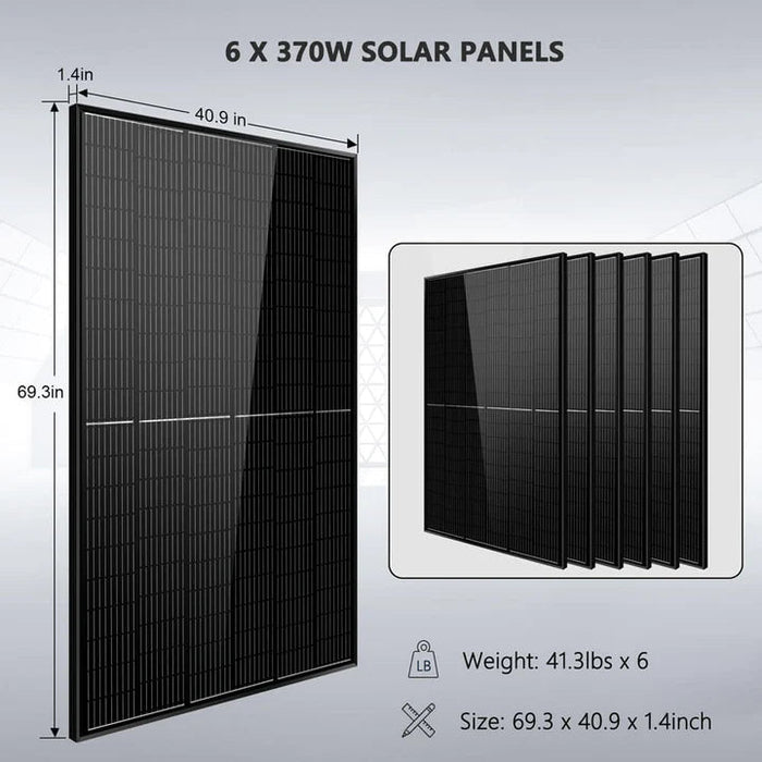 Sungold Power Solar Kit 6500W With 2 Batteries & 6 Solar Panels