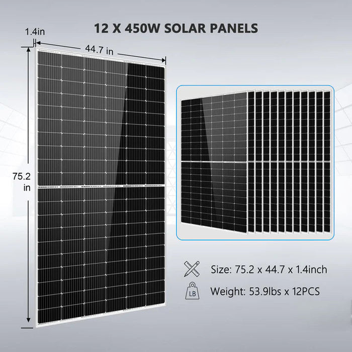 Sungold Power Complete off Solar Kit 6500W With 4 Lithium Batteries, Bluetooth & 6 Solar Panels