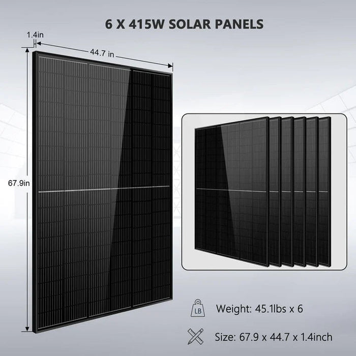 Sungold Power Solar Kit 5000W With 2 Batteries, Bluetooth & 6 Solar Panels