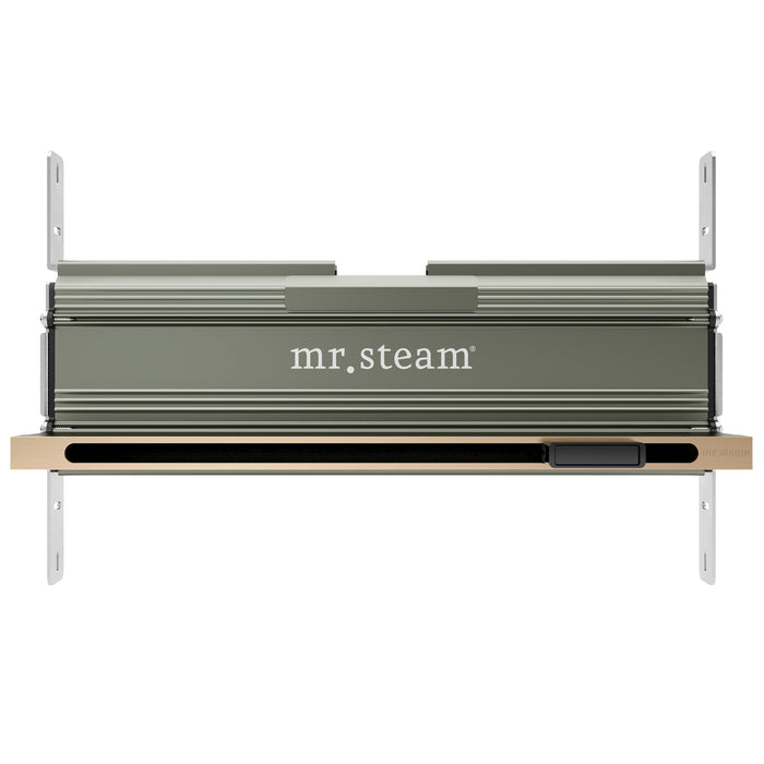 Mr. Steam AirButler Linear Steam Shower Control Package with AirTempo Control and Linear SteamHead in White Polished Chrome