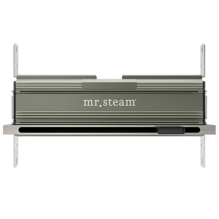 Mr. Steam XButler Max Linear Steam Shower Control Package with iSteamX Control and Linear SteamHead in Black Polished Chrome