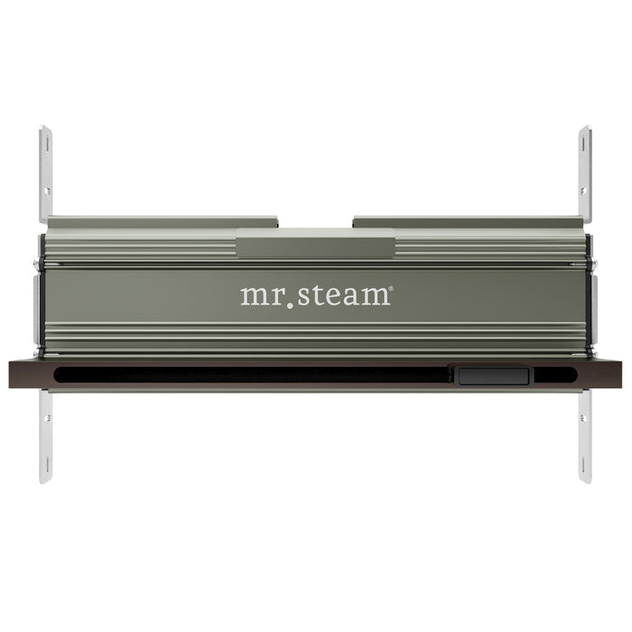 Mr. Steam Basic Butler Linear Steam Shower Control Package with iTempo Control and Linear SteamHead in Round Glass Black