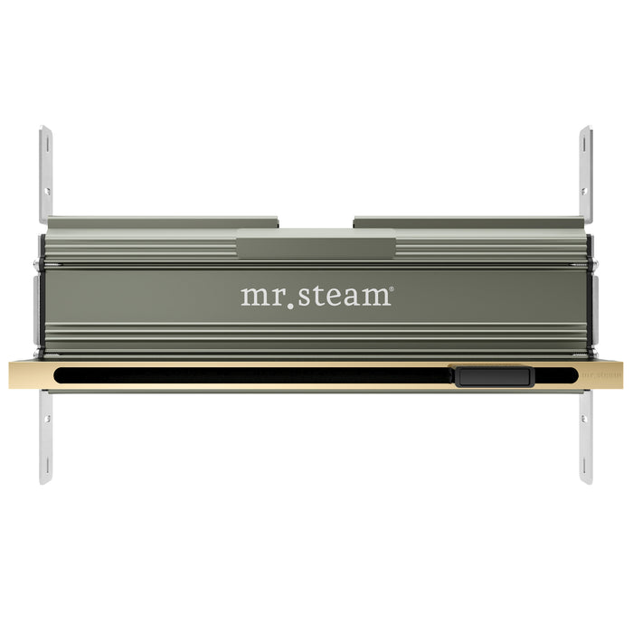 Mr. Steam AirButler Max Linear Steam Shower Control Package with AirTempo Control and Linear SteamHead in White Brushed Nickel