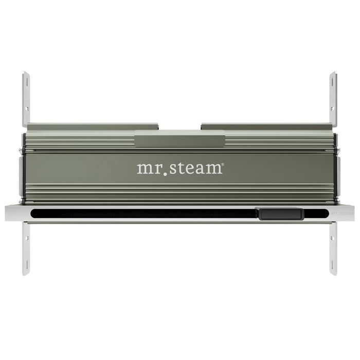 Mr. Steam Butler Linear Steam Shower Control Package with iTempoPlus Control and Linear SteamHead in Round Polished Brass