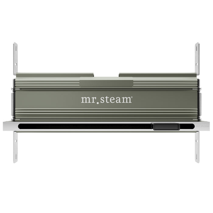 Mr. Steam XDream Max Linear Steam Shower Control Package with iSteamX Control and Linear SteamHead in White Brushed Nickel
