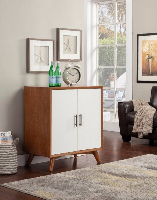 Alpine Furniture Flynn Small Bar Cabinet in Acorn/White 999-17