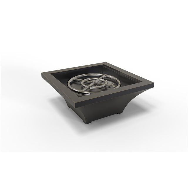 TrueFlame 24" Bronze Oil Rubbed Lume Series Square High Rise Natural Gas Fire Bowl