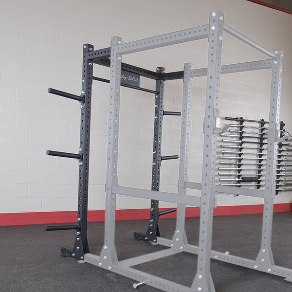 Body Solid Power Rack Double Spr1000Ss Strap Safeties W. Monkey Bar