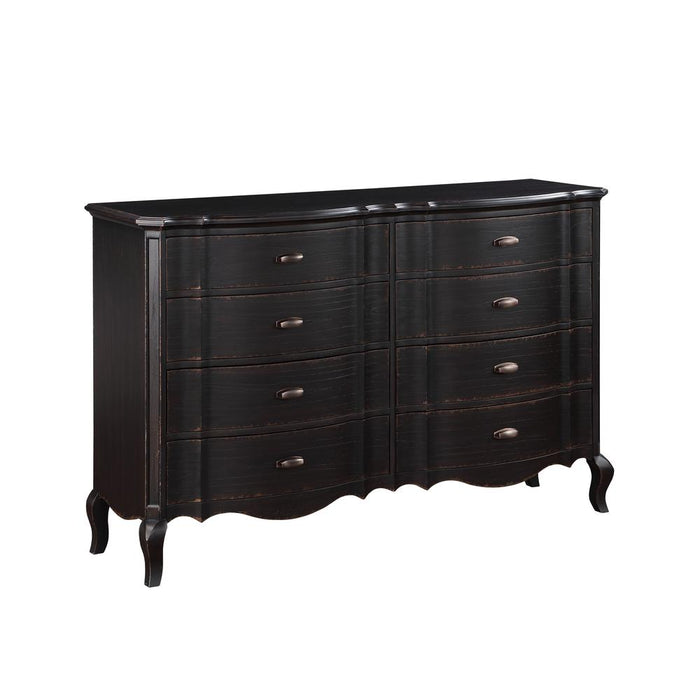 Chelmsford 8-Drawer Contemporary Wood Dresser in Antique Black