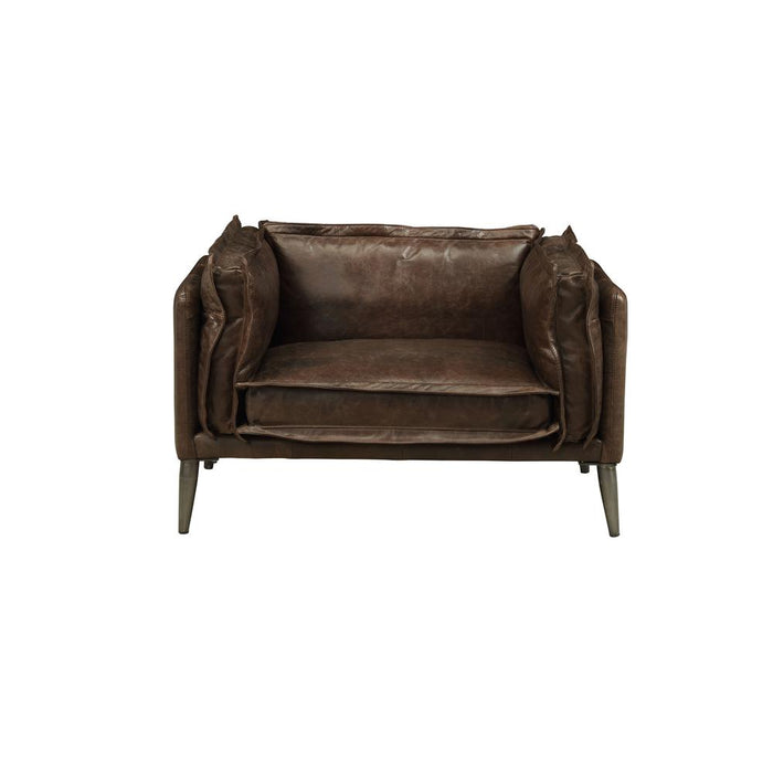 Porchester Chair, Distress Chocolate Top Grain Leather