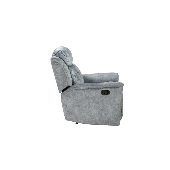 Loveseat w/Console (Motion), Silver Gray Fabric 55031