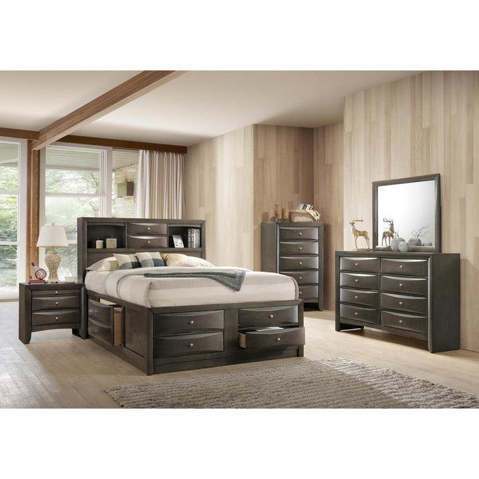 Full Bed, Gray Oak