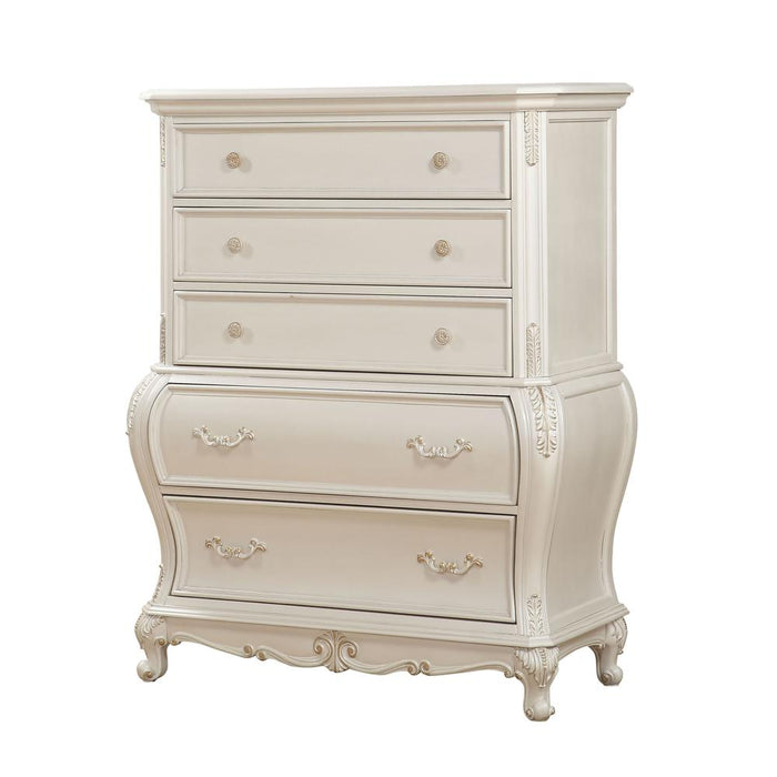 Chantelle Chest (no granite top), Pearl White (23546)