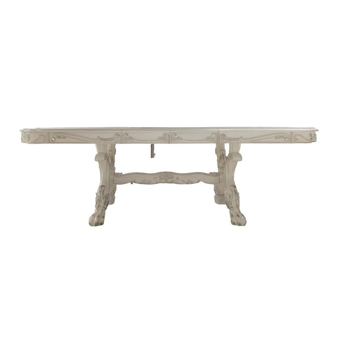 Dresden  Bone White Finish Dining Table (108")