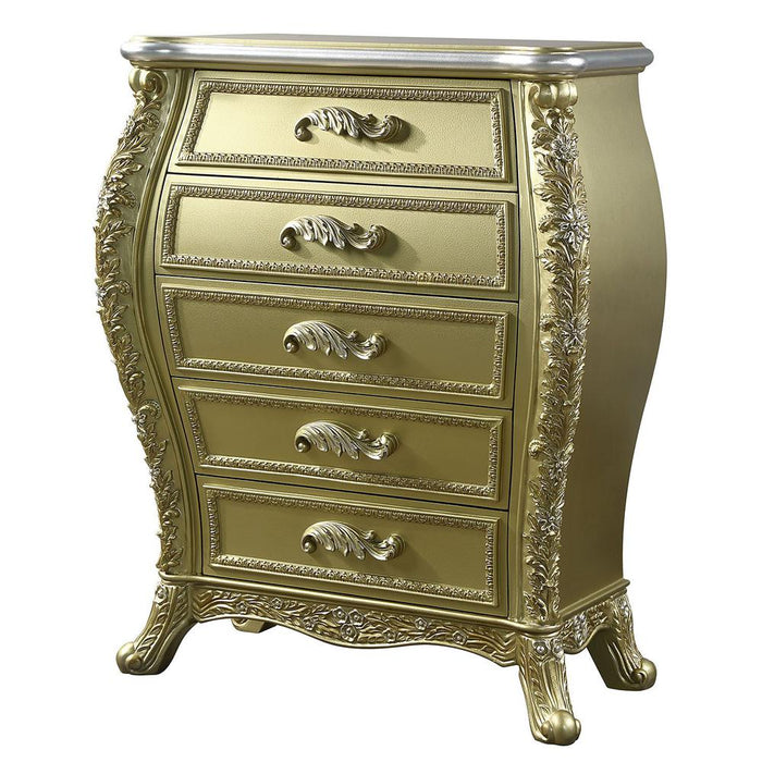 Cabriole Gold Finish Chest