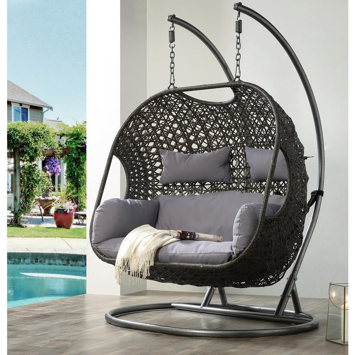 ACME Vasant Patio Swing Chair with Stand