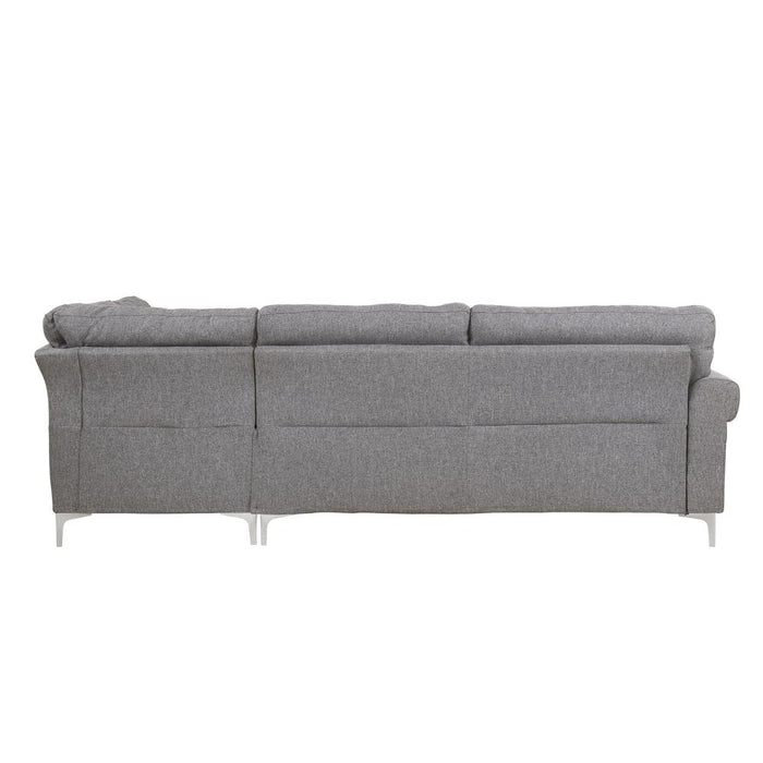 Melvyn Sectional Sofa, Gray Fabric