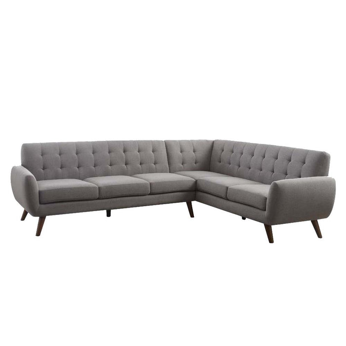 Essick Sectional Sofa, Light Gray Linen (1Set/2Ctn)