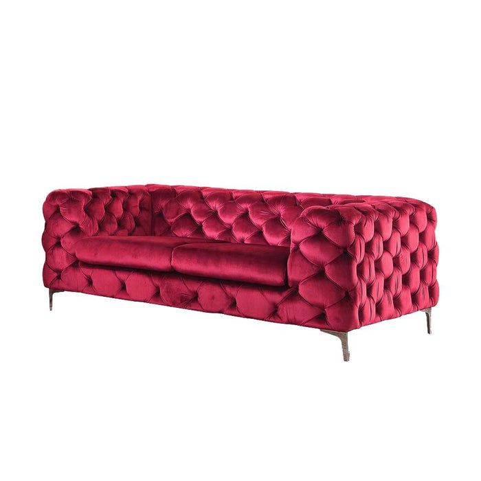 Adam Loveseat, Red Velvet (52796)