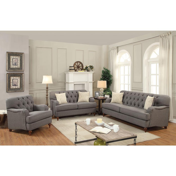 Sofa (w/2 Pillows), Dark Gray Fabric 53690