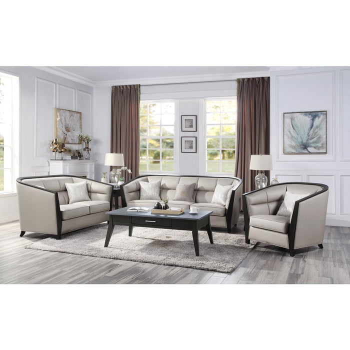 Zemocryss Sofa w/3 pillows, Beige Fabric (54235)