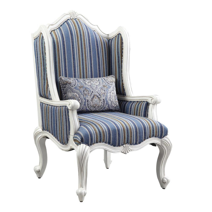 Ciddrenar Chair w/pillow, Fabric & White Finish (54312)