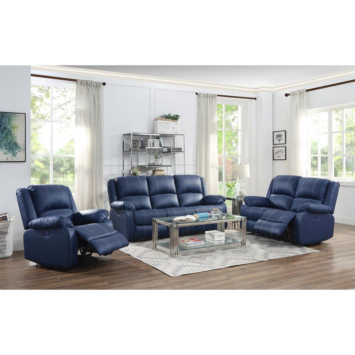 Power Motion Sofa, Blue PU 54615