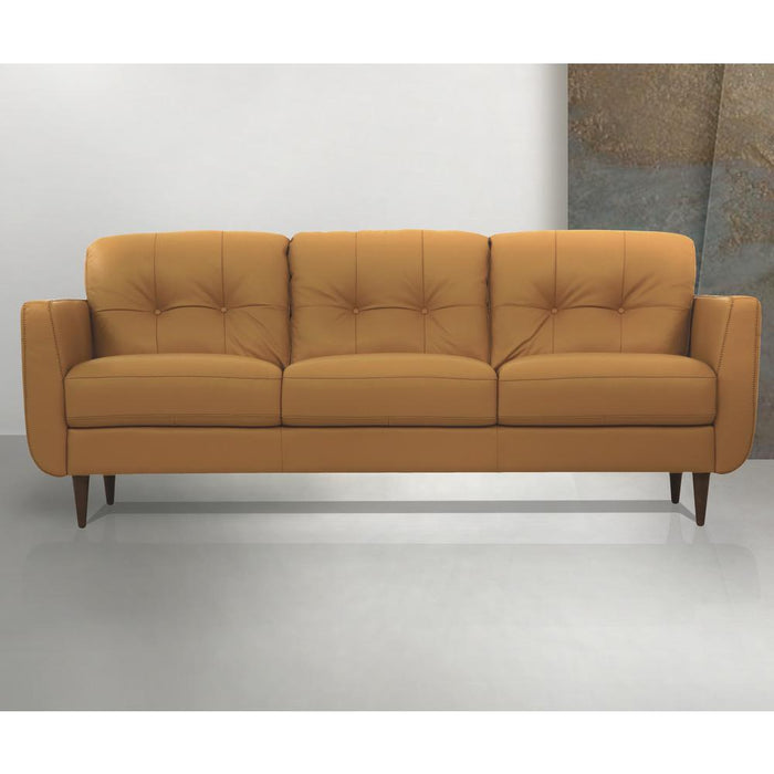 Sofa, Camel Leather 54955