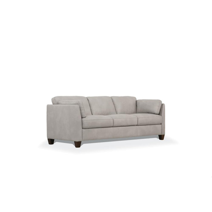 Sofa, Dusty White Leather 55015