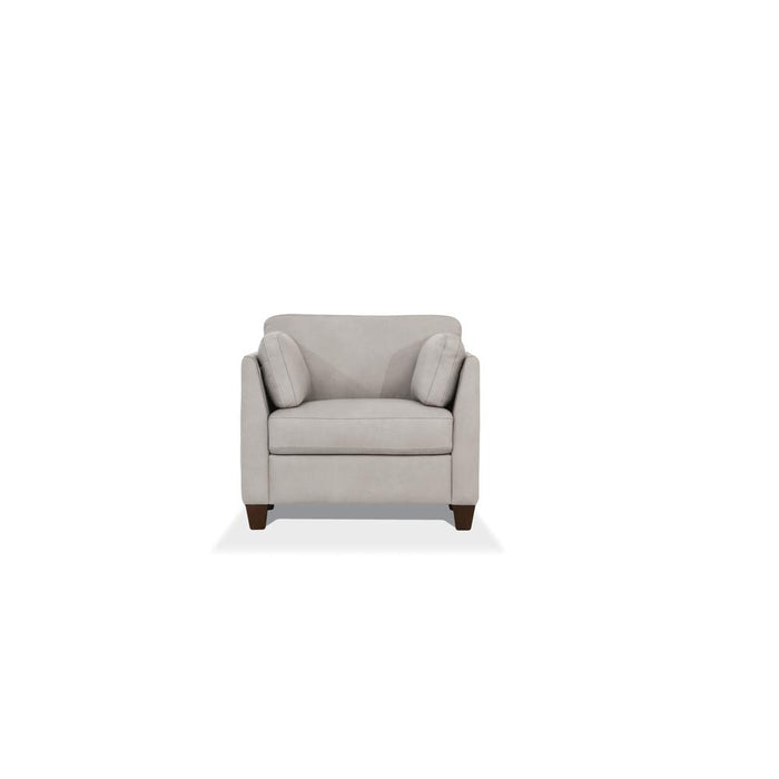 Chair, Dusty White Leather 55017