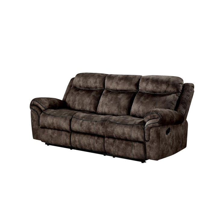 Sofa w/USB Dock & Console(Motion), 2-Tone Chocolate Velvet 55020