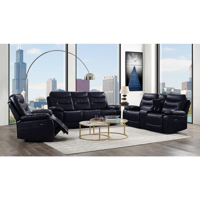 Sofa (Motion), Navy Leather-Gel Match 55370