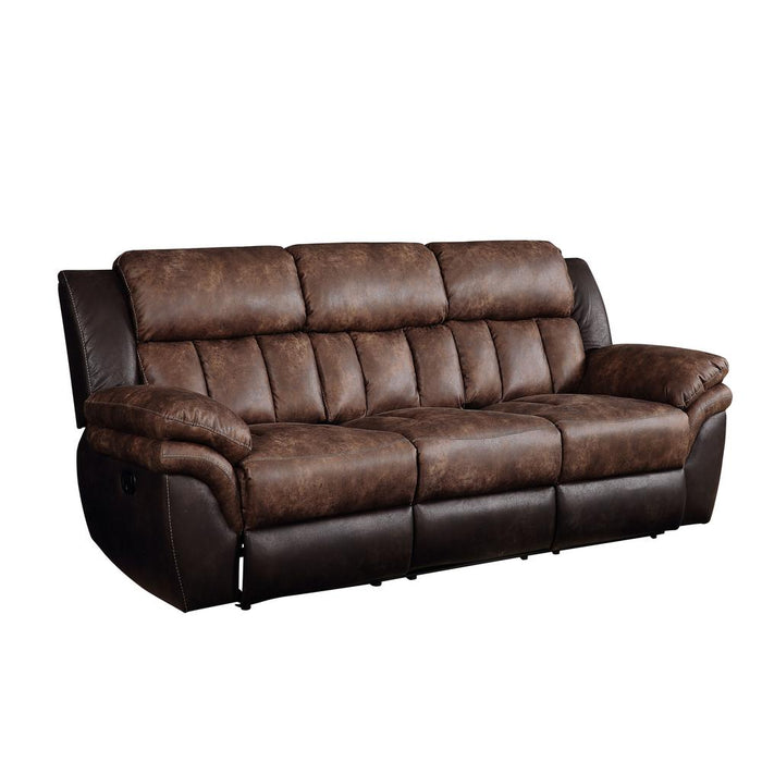 Sofa (Motion), Toffee & Espresso Polished Microfiber 55425