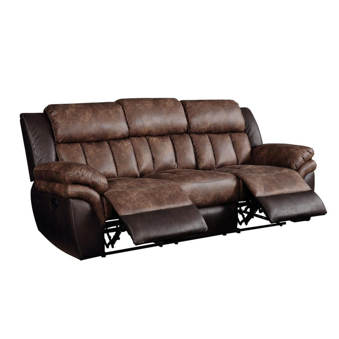 Sofa (Motion), Toffee & Espresso Polished Microfiber 55425