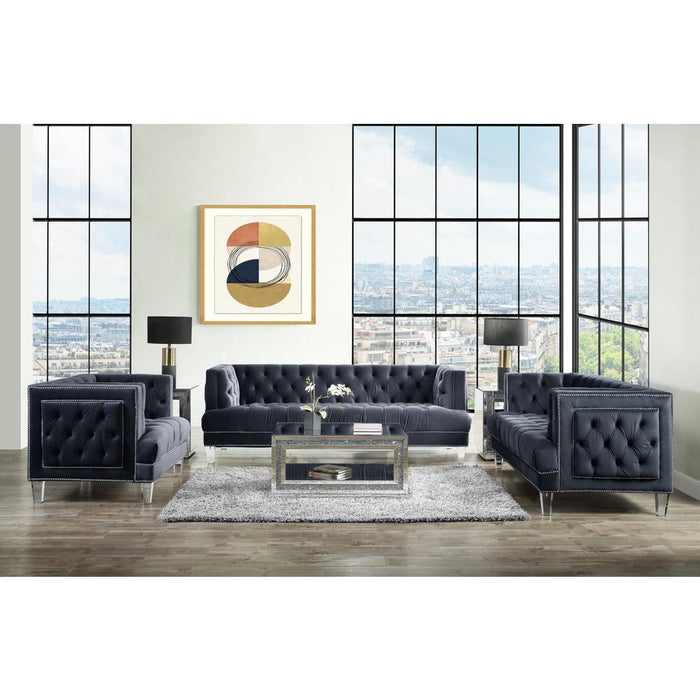 Ansario Sofa, Charcoal Velvet (56460)