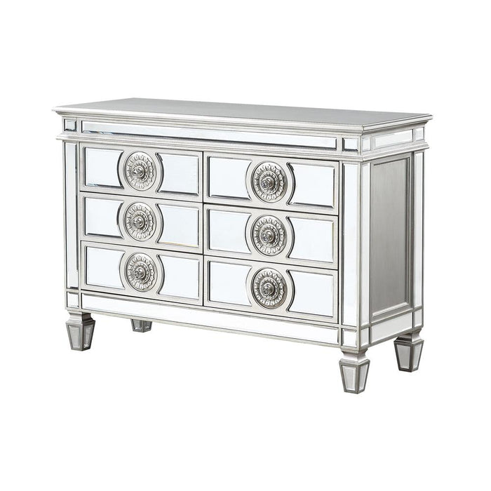 Varian Server, Mirrored & Antique Platinum (66159)