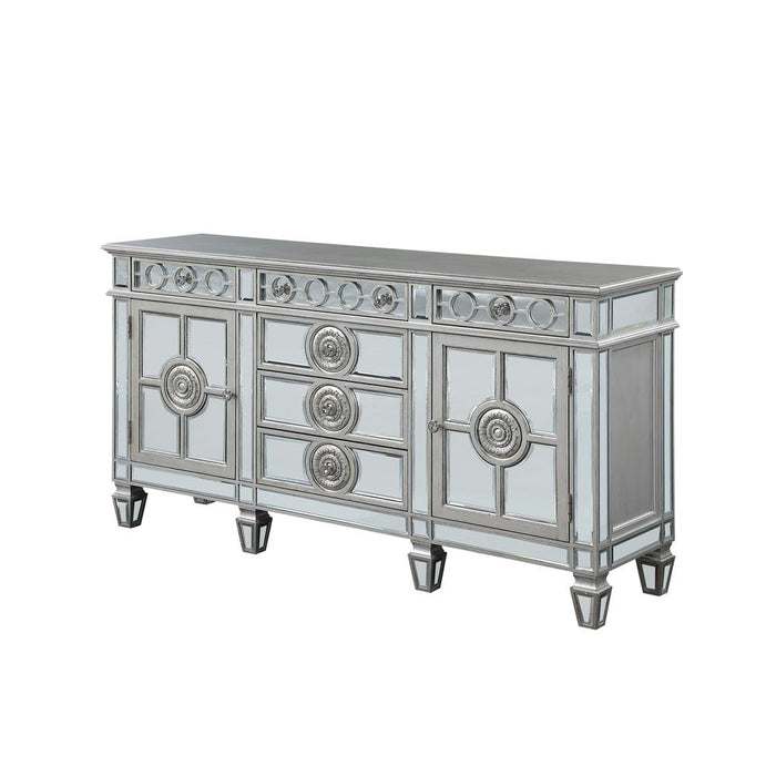 Varian Server, Mirrored & Antique Platinum (66164)