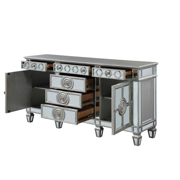 Varian Server, Mirrored & Antique Platinum (66164)