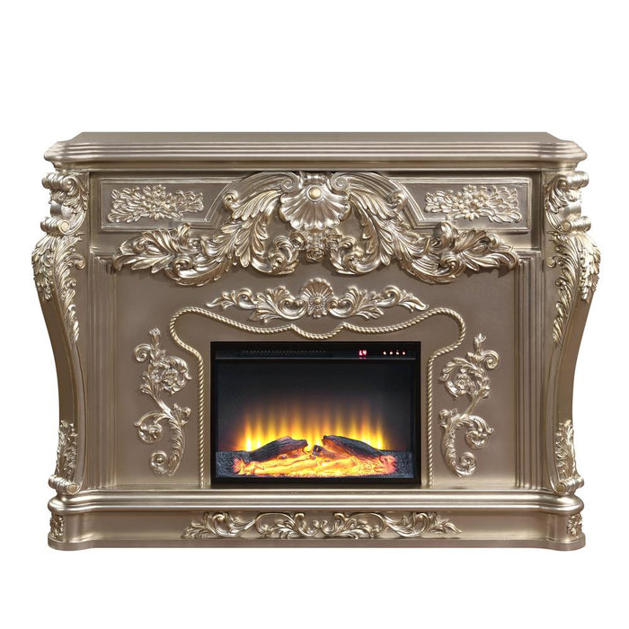 Sorina Fireplace, Antique Silver Finish