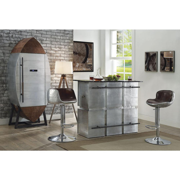 Brancaster Bar Table, Marble & Aluminum