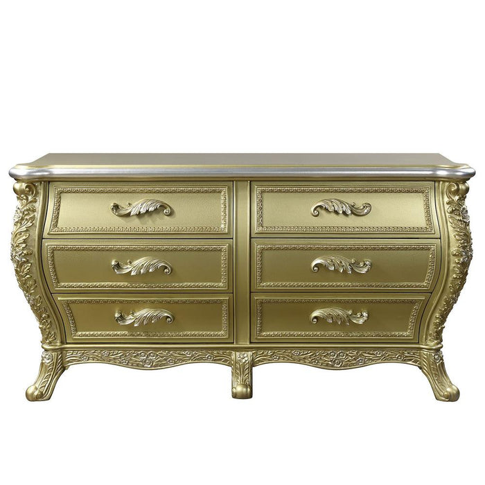 Cabriole Gold Finish Dresser