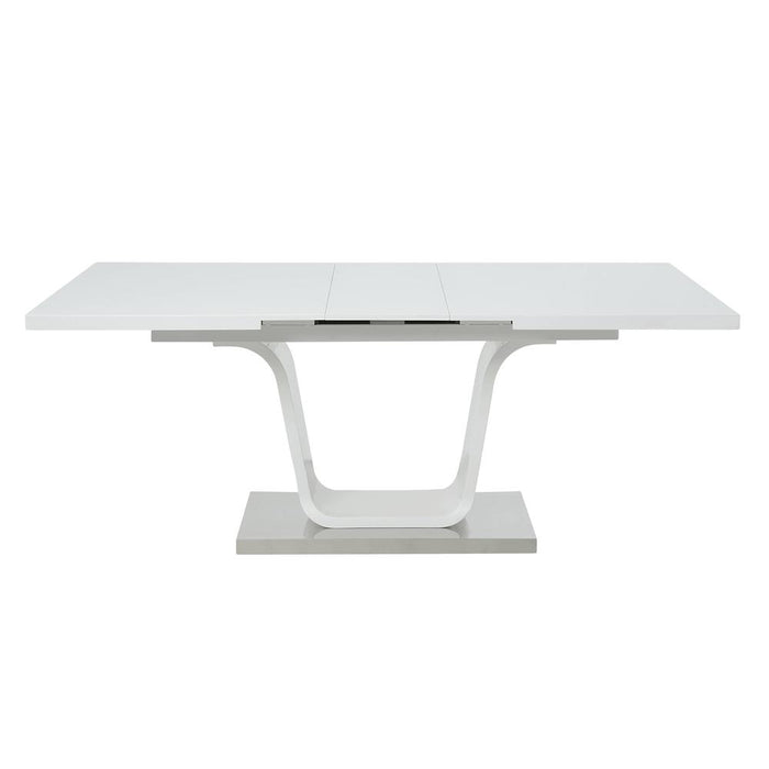 Kamaile Dining Table, White High Gloss Finish