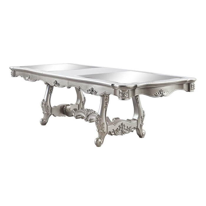 Bently Champagne Finish Dining Table w/Double Pedestal