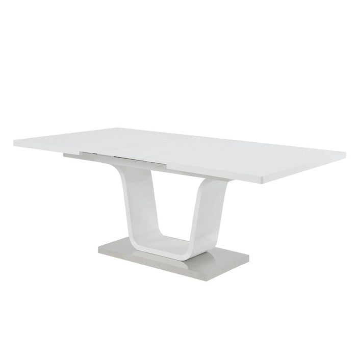 Kamaile Dining Table, White High Gloss Finish