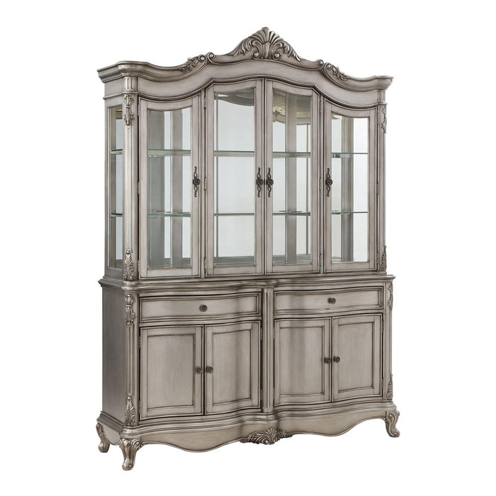 Ariadne Hutch & Buffet, Antique Plantinum Finish